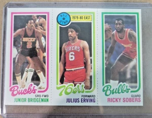 1980 1981 TOPPS BASKETBALL RICKY SOBERS 49 JULIUS ERVING 1 JUNIOR BRIDGEMAN 146 - Picture 1 of 2