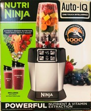 Nutri Ninja BL480D Auto iQ Blender - Black/Silver 1000W ONE-TOUCH INTELLIGENCE