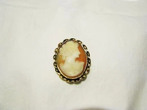 Broche o colgante convertible camafeo vintage en montura llena de oro amarillo c210 - Imagen 1 de 4