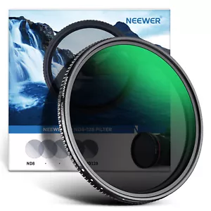 NEEWER 72mm Variable ND Filter ND8-ND128 Camera Len Filter (3-7 Stop) No X Cross - Picture 1 of 8