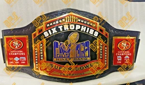 49ers Niner Gang Six Trophies Super bowl Championship Title Belt 4mm zinc - Picture 1 of 7