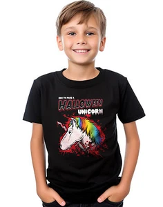Camiseta Halloween Unicornio - ¡Mágica y Espeluznante! 100% algodón, camiseta divertida, Unis - Imagen 1 de 29