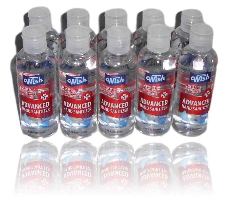 Wish Advance Hand Sanitizer Antiviral Antibacterial 3.38oz (10 PACK)