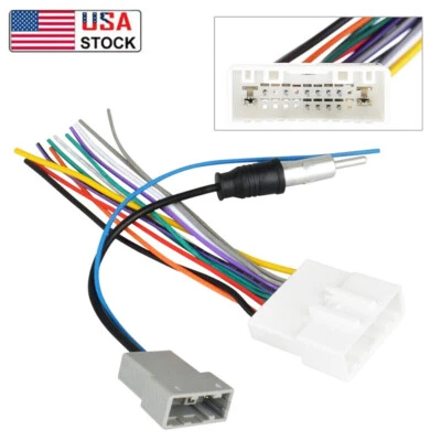 Arnés de cables estéreo de radio de coche adaptador de antena de enchufe de radio para Nissan Subaru Infin Foto 1 de 4