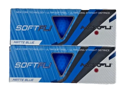 Maxfli SOFT FLI Matte Blue Golf Balls 2 Pkg Ultra Soft Feel New - Image 1 of 4