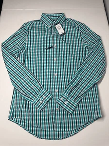 NUEVO CON ETIQUETAS Camisa Tommy Hilfiger Para Hombre Talla XS Verde Marino Algodón 1 Bolsillo Manga Larga - Imagen 1 de 10