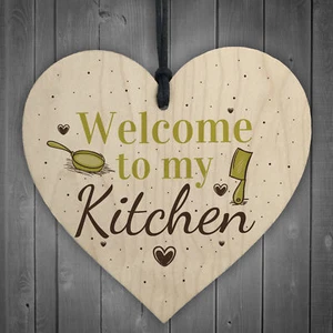 Welcome My Kitchen Plaque House Door Wall Sign Mum Dad Nan Grandad Birthday Gift - Picture 1 of 7