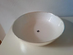 Larga ciotola svuotatasche vetro bianco e argento 999 collezione Argenesi - Foto 1 di 21