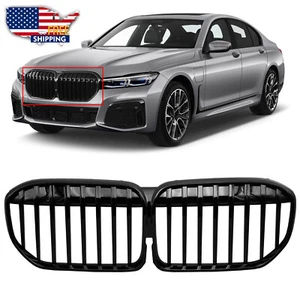 Front Kidney Grille Gloss Black For 2020-2022 BMW G11 G12 LCI 7 Series Sedan 4DR - Picture 1 of 12