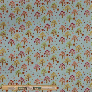 Patchwork Quilting Sewing Fabric HARVEST TREES 50x55cm FQ New - Picture 1 of 2
