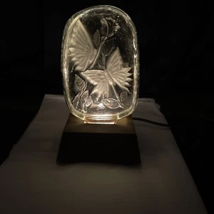 L. E. Smith Crystal Butterfly Lamp Vintage  - Picture 1 of 14