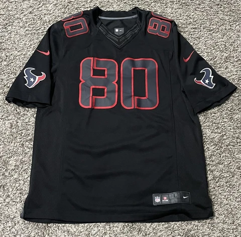 Nike NFL On-Field Houston Texans Andre Johnson Jersey Men's Large #80 Black Cover