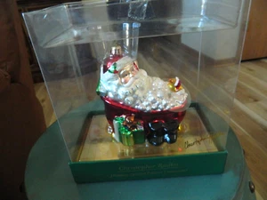Christopher Radko Santa In Bathtub Exclusive for Bath & Body Works Ornament -NEW - Picture 1 of 6