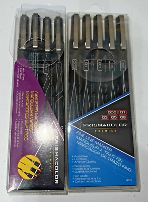 Marcadores de línea fina Prismacolor Fine Art 2 paquetes (negro) NUEVO Foto 1 de 2