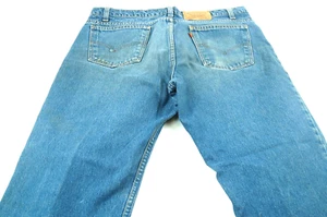 Vintage Levi's 506 Men's 36 x 27 (TAG'd 38/32) Straight Denim Jeans HOLES #W326 - Picture 1 of 9