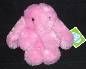 9" NEW Kellytoy Pink Fluffy Furry Bunny Rabbit Plush Stuffed Animal Long Ears  - Picture 1 of 1