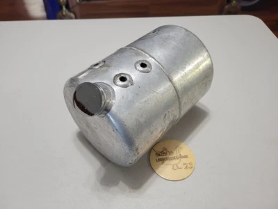 Aluminum Round Oil Tank Harley Davidson Chopper Bobber Panhead Knucklehead Bag - Image 1 of 4