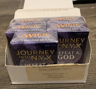 Box of 5-Journey into Nyx Challenge Decks: Defeat a God, Magic the Gathering MTG - Image 1 of 3