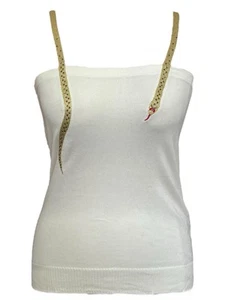 Kenzo White Knit Snake Strap Avant Garde Vest Top - Size S - Picture 1 of 6