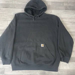 Carhartt Hoodie Men's Pullover Loose Fit Sweatshirt Workwear Black Size Large - Picture 1 of 10