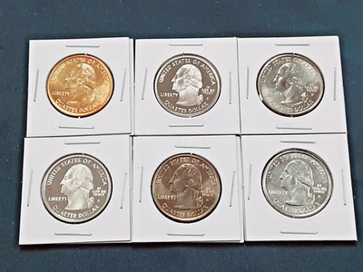 2003 Maine State Quarters Set!  6 Different coins! 1 90% silver!!   L67 - Image 1 of 3