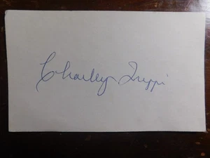 football great legend signed 3x5 of charlry trippi - Bild 1 von 1