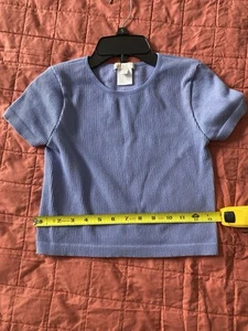 GB Girls Ribbed Crop Top Purple Size Medium - Picture 1 of 6