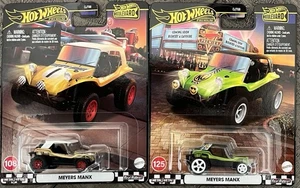 Hot Wheels Premium Boulevard #108 & #125 Meyers Manx Gold & Green - Picture 1 of 5