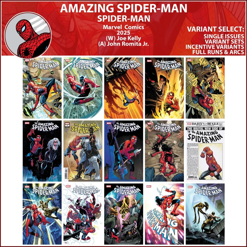 Amazing Spider-Man (2025) #1-7 8 9 10 11 12 13 14 15 Marvel Comics COVER SELECT - Image 1 of 1