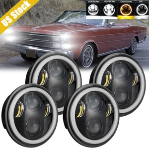 4pcs 5-3/4" Round LED Headlights Halo Hi-Lo DRL For For Ford LTD Galaxie 500 - Picture 1 of 20