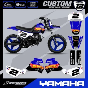 KIT DE GRÁFICOS YAMAHA PW50 PEEWEE MX MOTOCROSS GRÁFICOS MINI BICICLETA HOT WHEELS ORG - Imagen 1 de 6