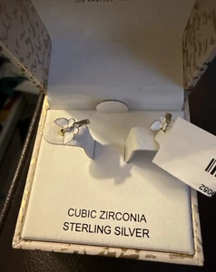Neu im Karton Rachel Zoe Sterlingsilber 925 Schmetterling CZ Ohrringe - Bild 1 von 5