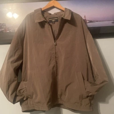 Dockers Men's Jacket Size XXL Light Brown Full Zip Front Pockets - Image 1 of 4