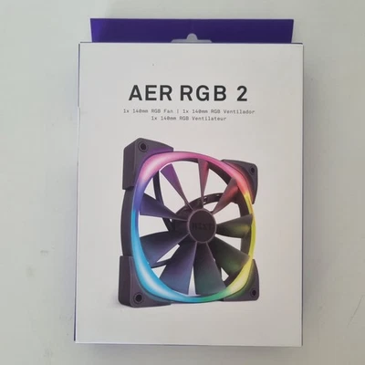 NZXT AER RGB 2 Black, Fluid Dynamic Bearing  1x140mm Ventilator/Fan HF-28140-B1 - Image 1 of 4