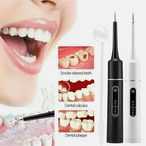 Electric Dental Scaler Tartar Teeth Stains Cleaner Plaque Calculus Remover Tools - Picture 1 of 25
