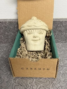 2010 Carruth Studio Happy Cupcake with Box Standing Stone or Wall Plaque by EL - Picture 1 of 9
