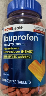 Ibuprofen Pain Reliever & Fever Reducer (NSAID) 200 MG 500 Caplets - Image 1 of 2
