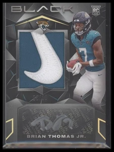 2024 Panini Black #207 Brian Thomas Jr. Gold - Nike Swoosh - Silver Ink #02/10 - Picture 1 of 2