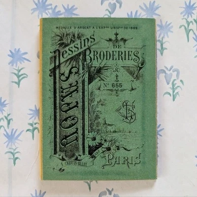 Maison Sajou Miniature Green Cross Stitch Album #655 Needlepoint DIY French - Image 1 of 2