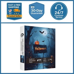LUXDIVINA Halloween 1000 Piece Puzzle for Adults, Puzzles for Adults 1000 Pieces - Picture 1 of 9