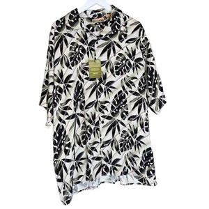 Bobby Chan 100 % Seide Herren Hawaii Tropisch Kurzarm Resortkleidung Large Neu mit Etikett - Bild 1 von 4