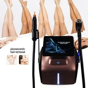 Dispositivo di depilazione laser 2 in 1 Pico Nd Yag picosecondi rimozione tatuaggi diodo laser - Foto 1 di 9