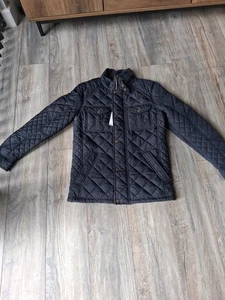 Joules Hombre Negro Acolchado Holwood Chaqueta Nuevo Con Etiquetas £149 Talla Pequeña - Imagen 1 de 5