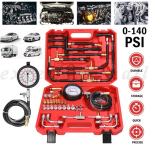 Universal Fuel Injection Gauge Pressure Tester Test Kit Car System Pump Tool Set - Picture 1 of 12