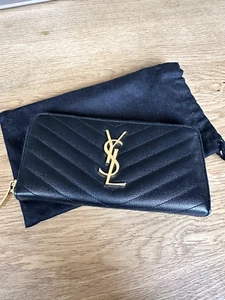 Yves Saint Laurent Portmonnaie Cassandre schwarz gold - Bild 1 von 4