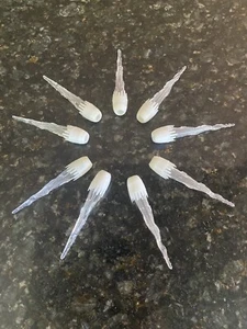 Lot of 9 Vintage Glitter Snow Capped Plastic Icicles Christmas Light Covers - Picture 1 of 4