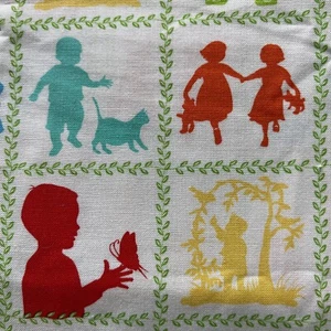 Jesus Loves Me Silhouette colorful Juvenile Cotton Fabric Sunday School 1.5y Kid - Picture 1 of 3