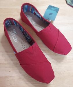 Toms Classic Canvas Shoes Red