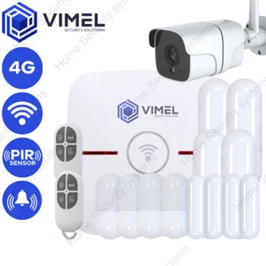 4G Home Security Alarm System WIFI Quad Window Door PIR Sensor Full HD Camera - Picture 1 of 12