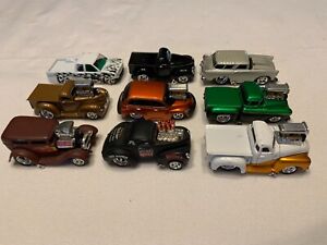 Muscle Machines Diecast Car Lot of 9 Vintage Nomad PT Cruiser Street Rods Pickup